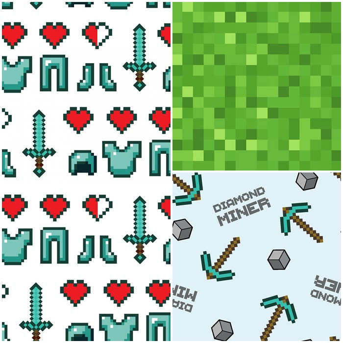 Minecraft Diamond Miner Creeper Video Game Pixel 100 Etsy