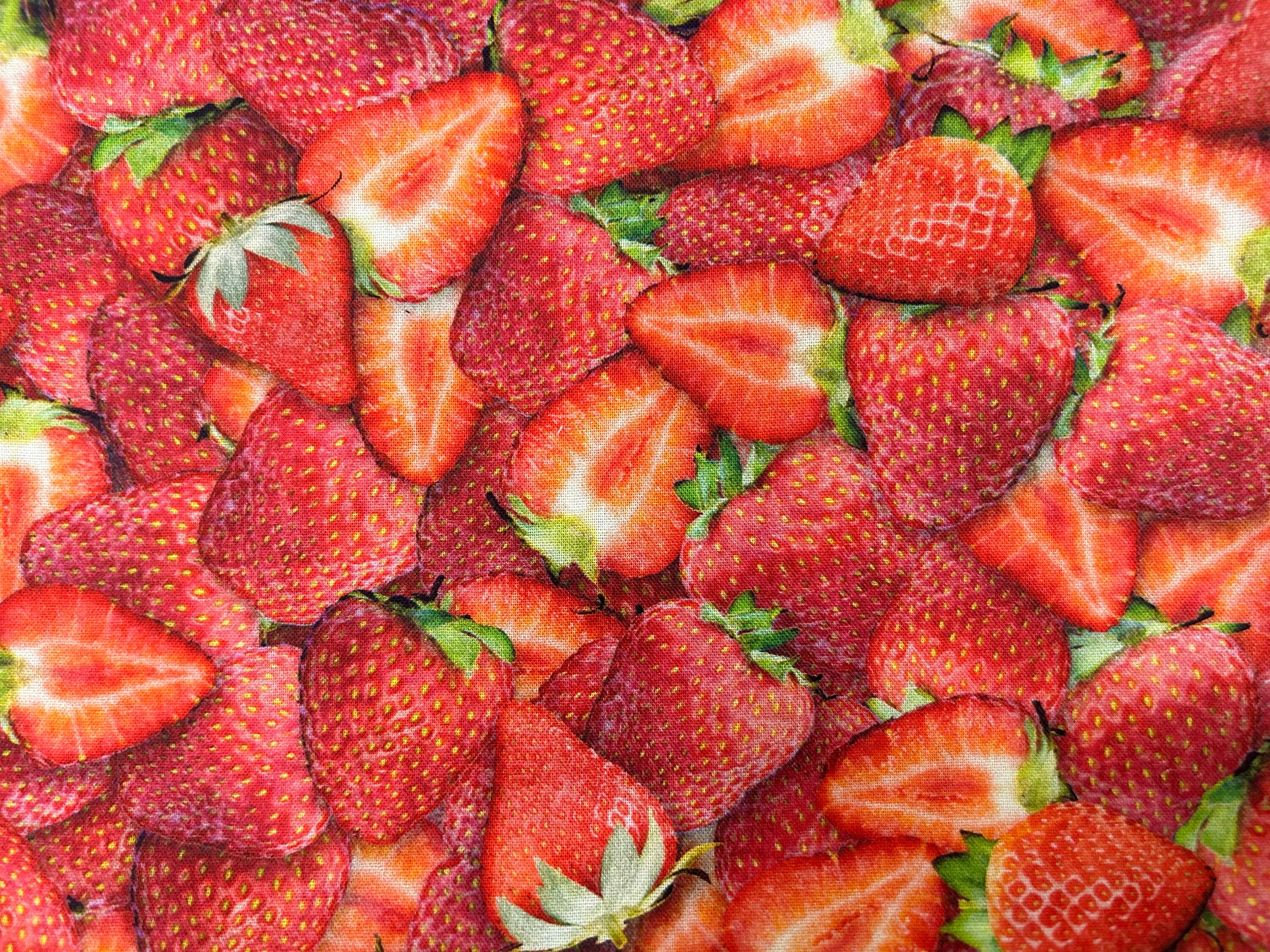 Strawberry Garden Collection Packed Strawberries Cotton Fabric 506-86