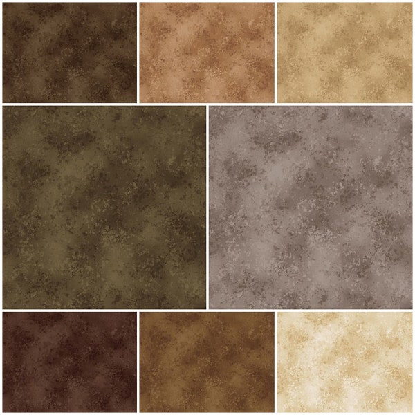 Shades of Brown #27935 Rapture Blenders 100% Cotton Fabric by QT Fabrics! 8 Colors