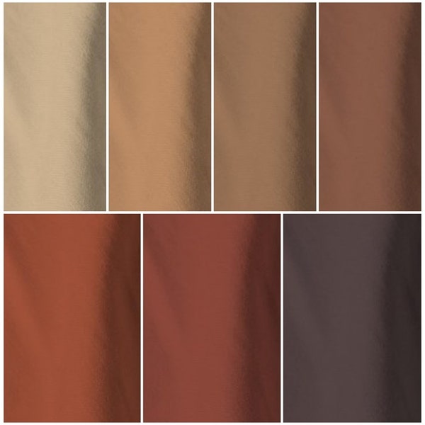 Shades of Solid Brown, Rust, Taupe, Bronze #9000 Solid Fabric 100% Cotton Fabric by QT Fabrics! 7 Colors