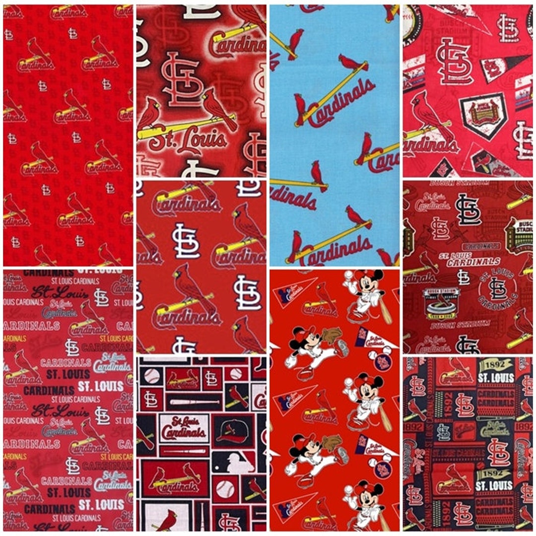 MLB - St. Louis Cardinals Red Yardage Size 58/60 Cotton Novelty | Fabric Traditions