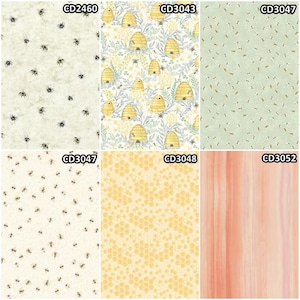 Home Sweet Home Bumble Bees & Honey Comb 100% Cotton Fabrics! 6 Styles