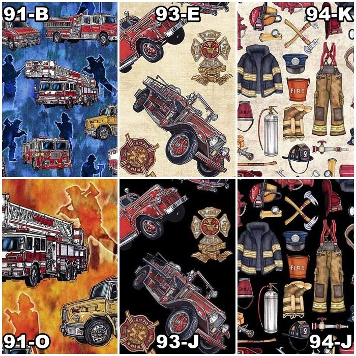 Tissues Creatieve hobby's FIre Flames Blue Tonal Firefighter Fireman