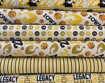 NCAA University of Iowa Hawkeyes Courtside with Caitlin Clark 100% Cotton Fabrics by Paintbrush Studio! 7 Styles