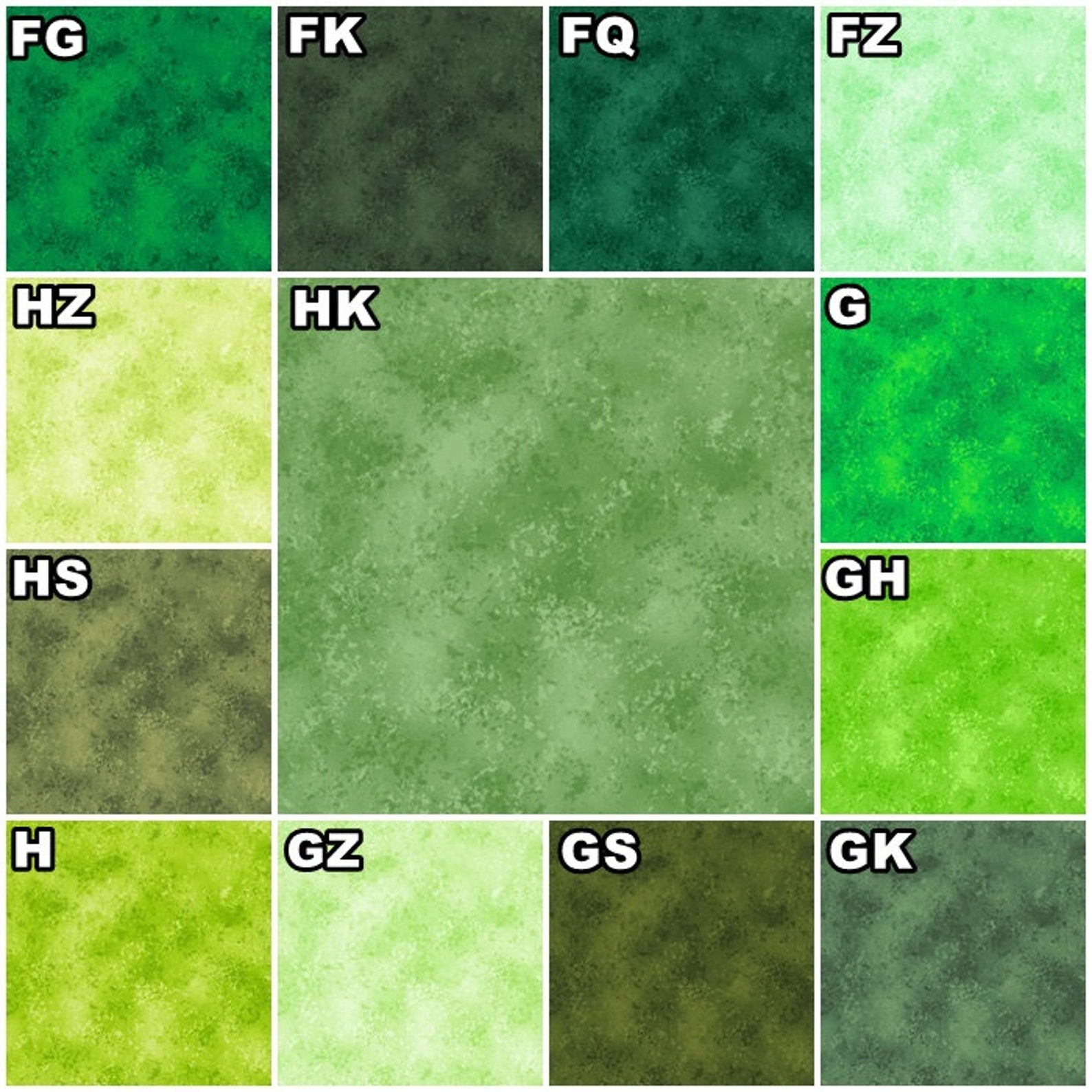 Rapture R 2 Color Shades of Green #27935 Rapture Blenders 100% Cotton Fabric by QT ...