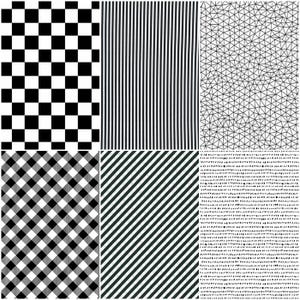 Black and White Stripes, Checker, Plaid, Dots, Lines 100% Cotton Fabric by QT! 6 Styles