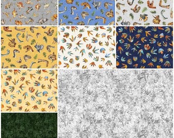 Dino Raurs Dinosaurs Children's 100% Cotton Fabric by QT! 9 Styles