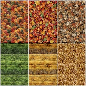Earthly Delight Nature-Inspired Leaf and Grass Textures 100% Cotton Fabrics by QT! 6 Styles