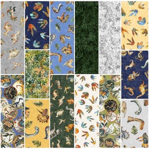 Dino Raurs Dinosaurs Children&#39;s 100% Cotton Fabric by QT! 14 Styles
