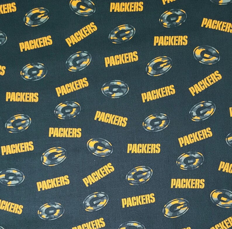 NFL Logo Green Bay Packers Green and Gold 100% Cotton Fabric - Etsy