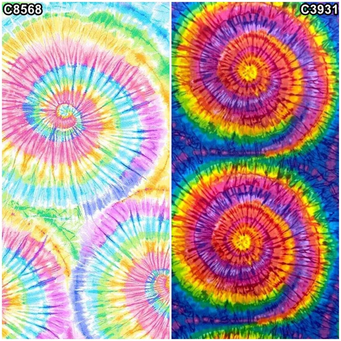 Rainbow Tie Dye Fabric C3931 100% Cotton Fabric by Timeless | Etsy