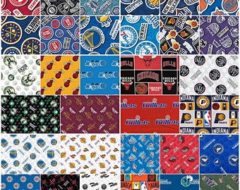 NBA Logo National Basketball Association 100% Cotton Fabric by Camelot! 32 Styles