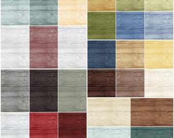 Washed Wood Farmhouse 100% Cotton Fabrics that look like wood for Quilting #7709! 28 Colors!