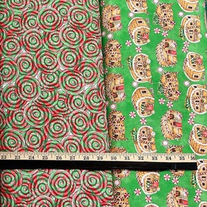 Gingerneering, Gingerbread House Campers, Christmas Treats, and Peppermints 100% Cotton Fabric by 3 wishes!
