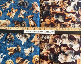 Puppy Dog Paw Prints Cartoon Pets and Accessories 100% Cotton Fabrics! 7 Styles