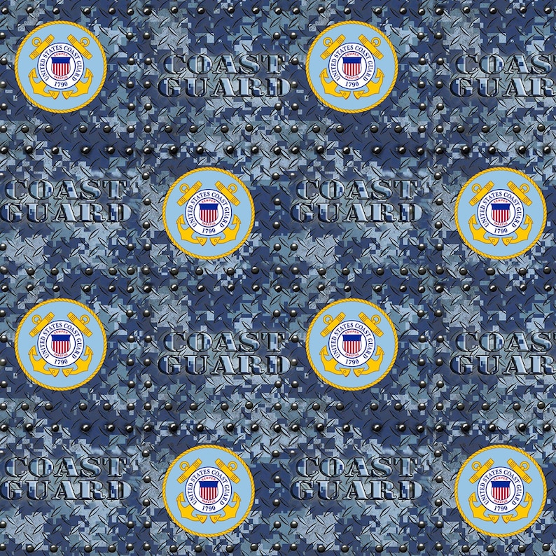 The United States Coast Guard Military Branch 100 Cotton Etsy