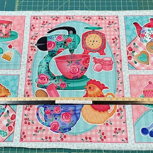 Baker&#39;s Dozen Farmhouse Kitchen, Mixer, Measuring Cups, Spoons, Chef, Cooking, Sweets 29717-X 100% Cotton Fabric 24&quot; Panels by QT!