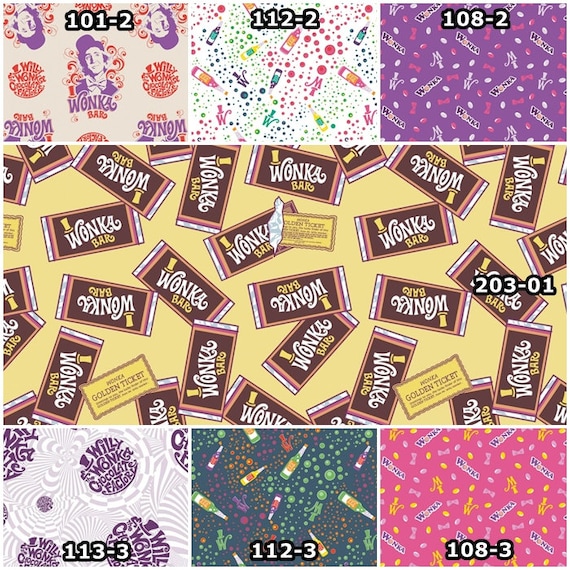 ウィリー・ウォンカ チャーリーとチョコレート工場 100%コットン生地