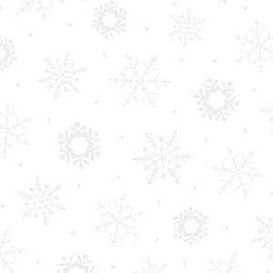 Quilting Illusions Snowflakes Tonal 24600-Z White on White 100% Cotton Fabric by QT!