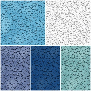 Open Air Waterdrops Condensation Water #28107 100% Cotton Fabric for Quilting by QT! 5 Colors