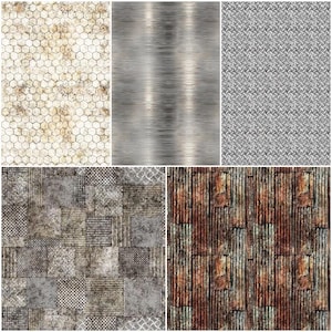 Delicias Terrenales: Texturas Metálicas Inspiradas en la Naturaleza, Telas 100 % Algodón de QT. 5 Estilos