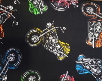Motorcycles, Bikers, & Motocross 100% Cotton Fabrics! 3 Styles