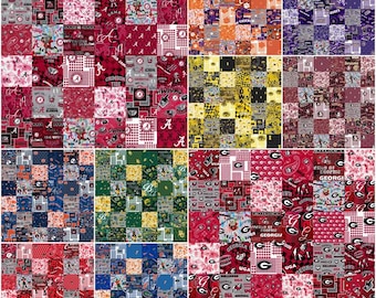 NCAA College Logo Cheater Quilt Patch #1363 100% Cotton Fabric 60" Wide by Sykel!