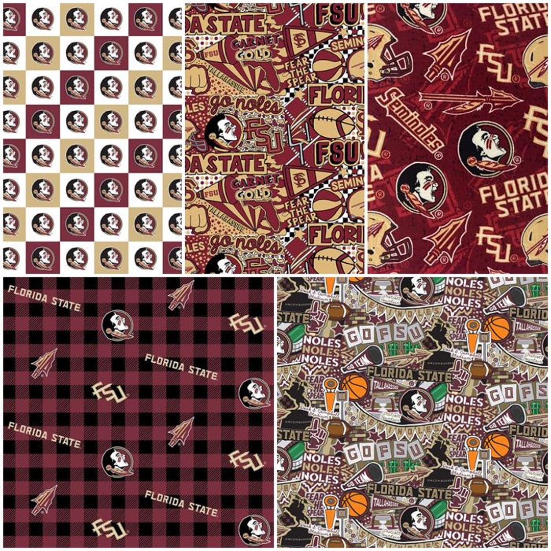 NCAA Florida State Seminoles Garnet & Gold College Logo 100% Cotton ...