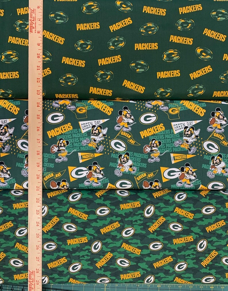 Packer Material NFL Logo Green Bay Packers Green and Gold 100% Cotton Fabric - Etsy