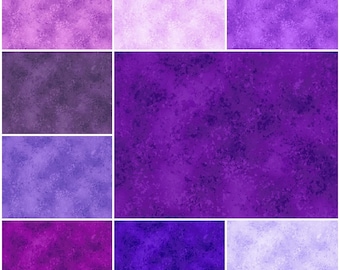 Shades of Purple #27935 Rapture Blenders 100% Cotton Fabric by QT Fabrics! 9 Colors