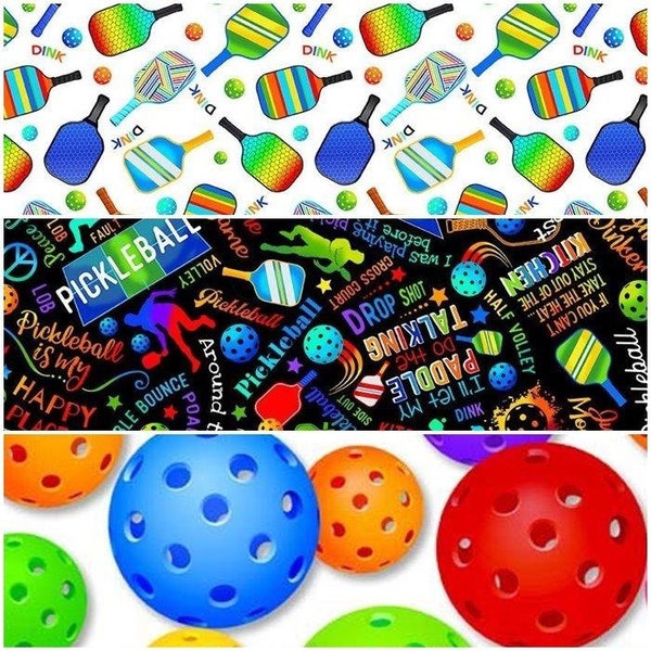 Pickleball, Dink Shot, Paddles, Kitchen, Dill Balls, 100% Cotton Fabrics! 3 Styles