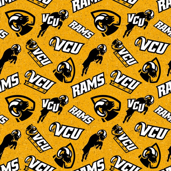 NCAA Virginia Commonwealth University #1178 Rams 100% Cotton Fabric by Sykel!