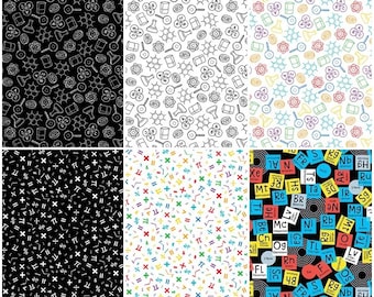 It's Elementary! Science, Chemistry, Biology, Math, & School Fabric 100% Cotton Fabrics by Windham! 6 Styles