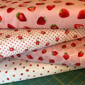 Berry Sweet Strawberry 100% Cotton Fabric by Timeless Treasures! 4 Styles