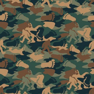Legendary Loner Bigfoot Gone Squatchin 100% Cotton Fabrics! 5 Styles