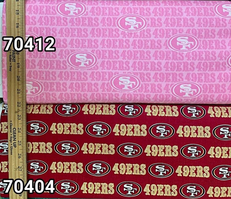 NFL Logo San Francisco 49ers Red & Black 100% Cotton Fabric! 3 Styles ...