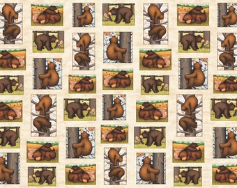 Sweet as Honey 29441-E Bears & Honey 24" Cotton Fabric Panel by QT Fabrics!