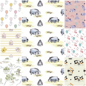 Disney Winnie the Pooh, Piglet, Tigger Eeyore 100% Cotton Fabric! 7 Styles