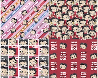 Betty Boop Ooh La La Sassy 100% Cotton Fabric by Camelot! 4 Styles