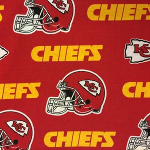 NFL Logo Kansas City Chiefs 100% Cotton Fabric by Fabric Traditions 3 Styles image 3