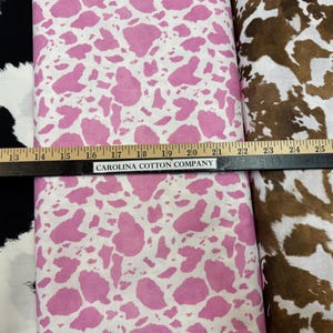 Telas para patchwork 100% algodón con estampado de piel de vaca. 3 estilos.