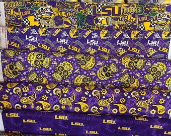 Creative Converting LSU Tigers Paper Plates - 7 Inch Lunch Size, 8 Count, Purple & Gold, Made In USA