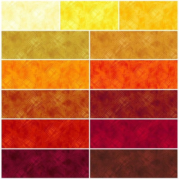 Vertex Shades of Yellow, Orange, Red #29513 100% Cotton Fabric by Quilting Treasures