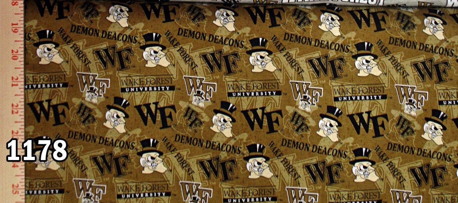 NCAA Wake Forest University Demon Deacons Old Gold 1178 100% - Etsy