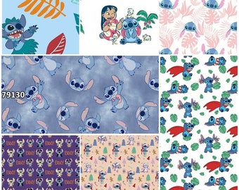 Disney Lilo & Stitch 100% Cotton Fabrics for Quilting! 7 Styles