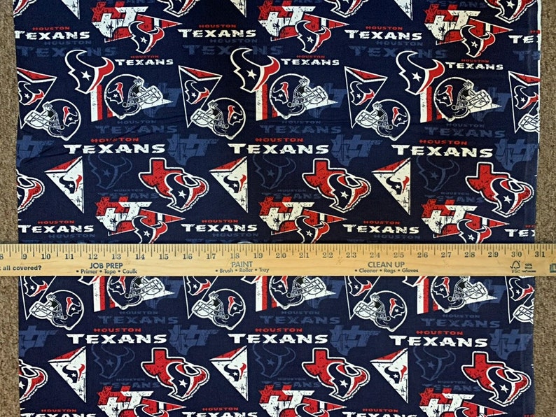 NFL Logo Houston Texans Navy Red White 100 Cotton Fabric by Etsy