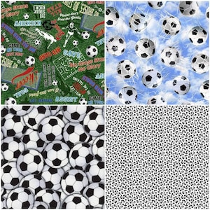 Just for Kicks Soccer Balls 100% Cotton Fabric! 4 Styles