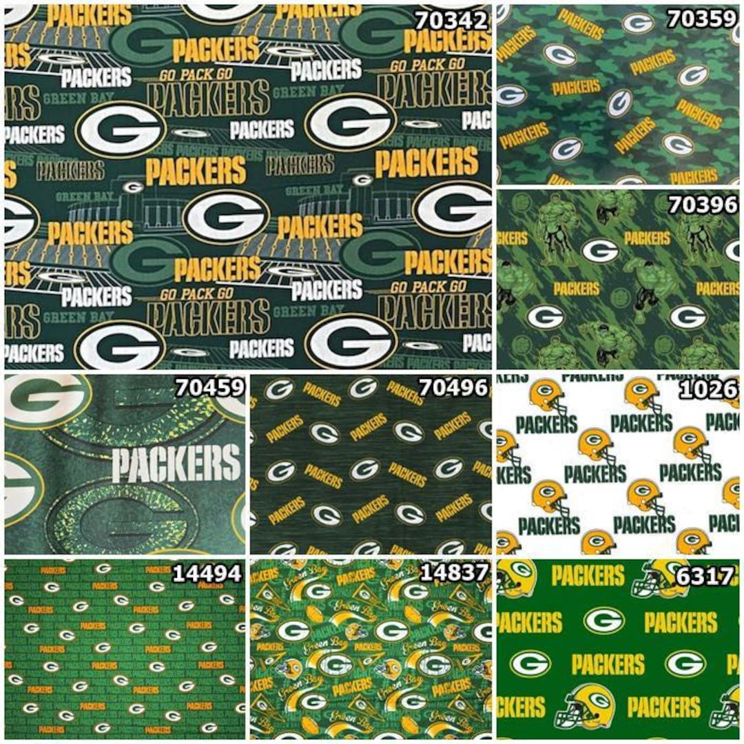 NFL Logo Green Bay Packers Green and Gold 100% Cotton Fabric by Fabric  Traditions! Styles