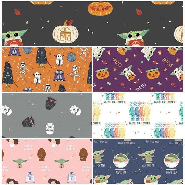 Star Wars Nursery & Halloween, Storm Troopers, Little Rebels, The Child by Camelot Fabrics! 7 Styles!