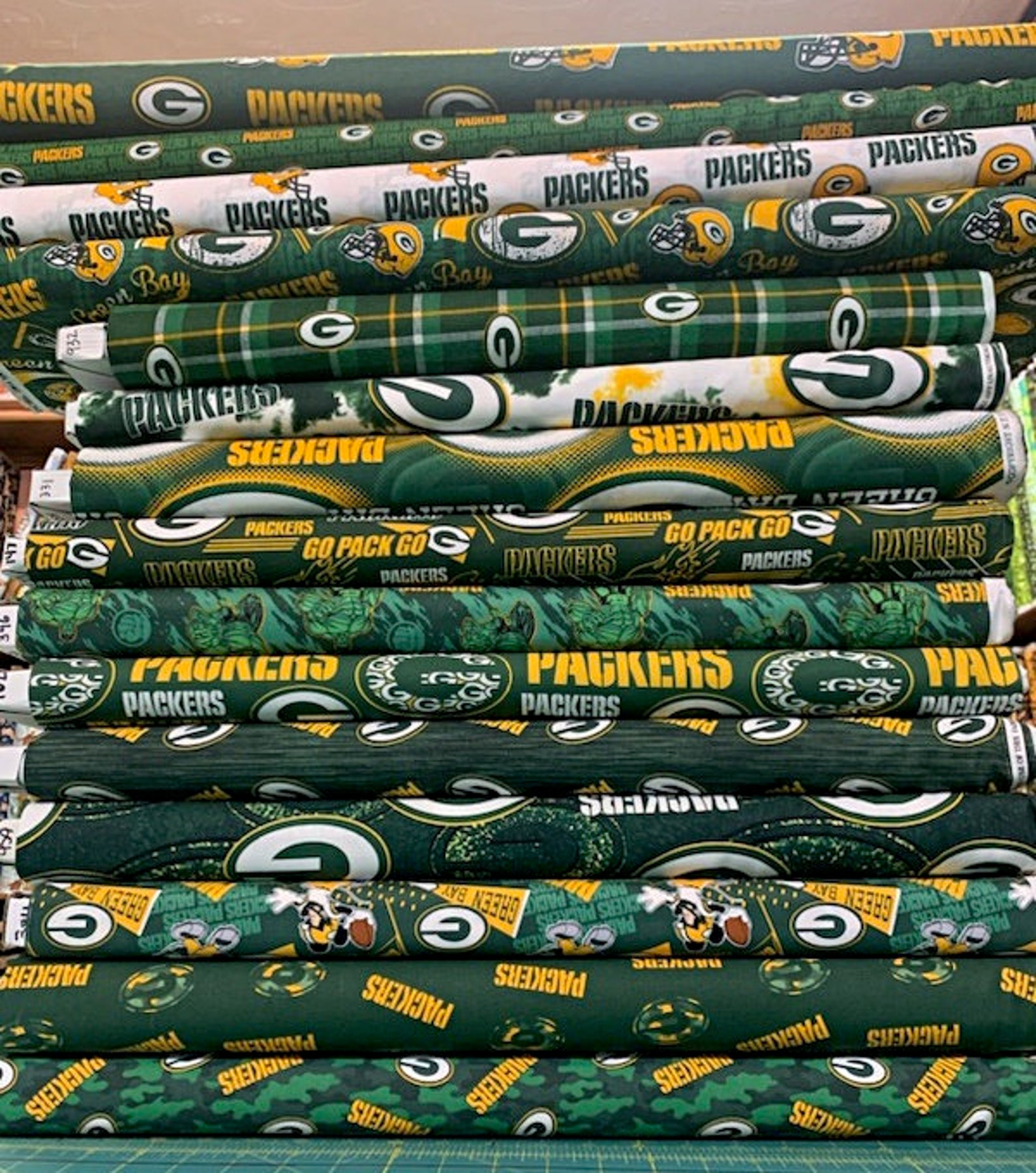 NFL Logo Green Bay Packers Green and Gold 100% Cotton Fabric - Etsy